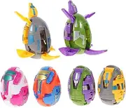 JOINPAYA 6pcs Simulation Dinosaur Egg Transforming for Fun Animal Models for Home Decoration Plaything with Fine Workmanship Random Styles