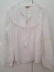 Arnhem Joan Blouse in White Cotton Never been Worn New with Tags