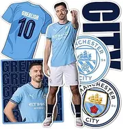 Manchester City Stickers Man City MCFC Sheet Vinyl Football Soccer Premier League Decal Laptop Water Bottle Car Scrapbook (Type P2 Jack Grealish)