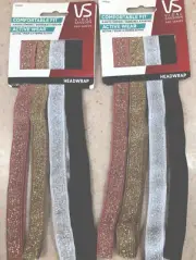 8 Vidal Sassoon Glittery Stretch Headwraps New Activewear