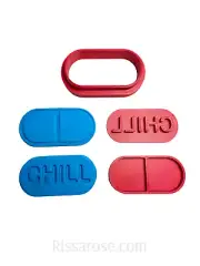 Chill pill cookie cutter Stamp medicine pill