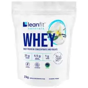 Leanfit Naturals Whey Protein Powder Isolate - Vanilla 2kg