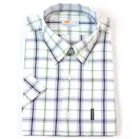 在飛比找PChome24h購物優惠-【EverSmile】男款短袖休閒格紋衫(白格紋)