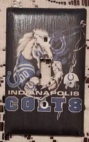 Indianapolis Colts Single Light Switch Cover Outlet Wall Plastic NFL Football