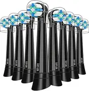 8PCS iO Replacement Heads Compatible with Oral b iO 2/3/4/5/6/7/8/9/10 Series Electric Toothbrush,Gum Care Toothbrush Head Compatible with Oral b iO Replacement Heads,Black