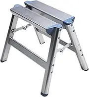 Ｂｅｓｇａ Folding Step Ladder High Stools 150kg Capacity Anti Slip Rubber Feet Practical for Household Work Factories Office Workshop