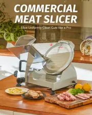 WILPREP Commercial Meat Slicer Electric Slicer 10/12" Blade for Cheese Deli Food
