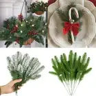 24pcs Christmas Tree Ornament Artificial Pine Branches Christmas Wreath
