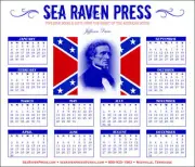 2025 President Jefferson Davis Yearly Wall Calendar One Page Sea Raven Press