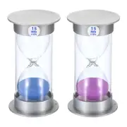15 Minute Sand Timer, Sandy Clock Count Down Sand Glass, Blue, Purple Sands
