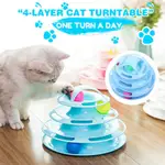 4 LEVELS PET CAT TOY FUNNY TOWER TRACKS DISC CAT TRACKS TOYS