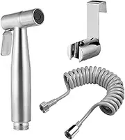 Handheld Bidet Sprayer Toilet Kit, with Water Tank Hook and 59in ABS Flexible Telescopic Shower Hose for Water Plumbing Toilet Bidet Sprayer Gun Bathroom(Gray)