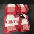 Stanford Logo Brands 50"x60" Sherpa Frosty Fleece Throw Blanket NEW