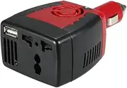 MEIJUN 150W DC 12V to AC 220V Inverter, Auto Voltage Converter, Car Power Inverter Adapter with Cigarette Lighter, Black&Red