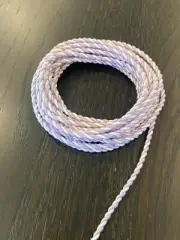 LAVENDER - WHITE 3MM Twist Cord 2-PLY Trim Polyester (4 YARDS)