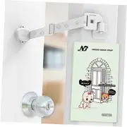 Child Proof Door Lock with Adjustable Door Strap and Latch. No Need for