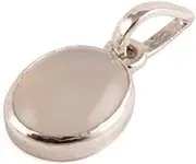 [Stone gems] Natural Moonstone 10 Ratti Lab Certified Natural Gemstone Rashi Ratna Silver Pendant, Gemstone, Moonstone