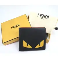 在飛比找蝦皮購物優惠-二手 FENDI 芬迪 黑色小牛皮 配色Bag Bugs 眼