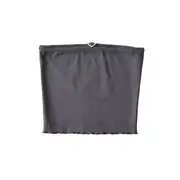 Plain Heart Buckled Tube Top Dark Gray - L