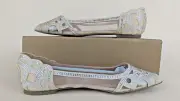 Journee Collection Batavia Flats Women 8.5 Nude Rhinestone Pointed Toe Shoes NWT