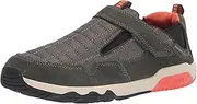 [MERRELL] OAKCREEK Low LACE Waterproof Hiking Shoe, Olive/Orange, 10.5 US Unisex Big Kid