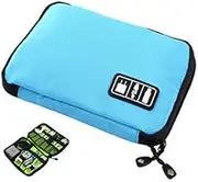Closet Organizer Waterproof Cable Storage Bag Electronic Accessories Organizer Travel Carry Case Storage Organiser (Color : Blue)