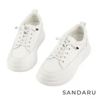 在飛比找蝦皮商城優惠-山打努SANDARU-小白鞋 真皮免綁帶厚底休閒鞋