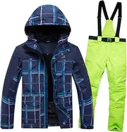 [USDBE] Ski Suit Men Warm Outdoor Sports Snow Jackets and Pants Ski Snowboard Jacket