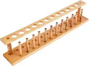 Xgdsnly Wooden Test Pipe Bearing Holder Rack with Standing Stand, as Shown in The Display Pictures, 12 Holes