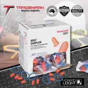 Howard Leight Max 30 Corded Foam Earplugs 26dB (MAX-30) Bx100
