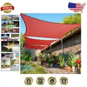 6' x 13' Red Rectangle Shade Sail - Exceptional UV Protection for Outdoor Spaces