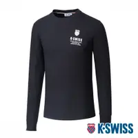 在飛比找PChome24h購物優惠-K-SWISS Back Logo Tee長袖T恤-男-黑