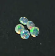 WHOLESALE 5PC CUT NATURAL ETHIOPIAN OPAL STONE - 4 MM m745