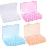 24 Grid Embroidery Thread Floss Cross Stitch Bobbins Board Organizer Storage Box