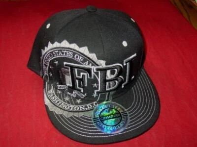 City Hunter FBI Snapback Flat Bill Baseball Cap / Trucker's Hat -Embroidered NEW
