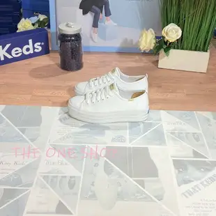 Keds 侯佩岑 小白鞋 厚底 加厚 4公分 皮革 白色 全白 基本款 增高 防潑水 經典款 帆布鞋 WH61626