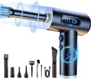 Compressed Air Duster, 3 Gear Adjustable 130000RPM for Keyboard Car Computer Off