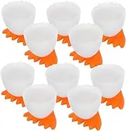 20PCS Chicken Shaped Egg Holders Fun Plastic Cartoon Egg Cups for Home Kitchen Cafe Use