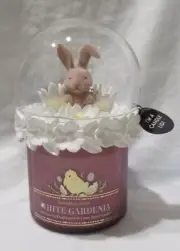 Bath & Body Works WHITE GARDENIA 3-wick Scented Candle BUNNY SNOW GLOBE topper