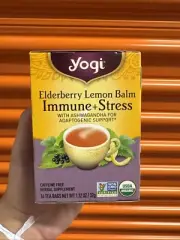 Lot of (10 Boxes) Yogi Elderberry Lemon Balm Immune-Stress Tea Bags; 16/Box; New