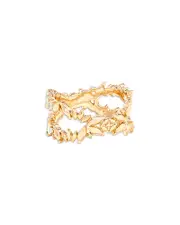Kendra Scott Rosalie 14K Gold Plated Cubic Zirconia Double Band Ring
