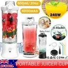 600ml 240W Portable USB Fruit Blender Food Smoothie Maker Mixer Juicer Cup Shake