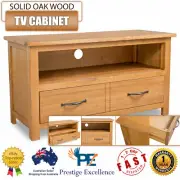 Wooden TV Cabinet Home Entertainment Unit Stand HiFi Drawer Shelf Solid Oak Wood