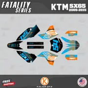 Graphics Kit for KTM 65SX SX65 (2009-2015) SX 65 Fatality Series - Orange Cyan
