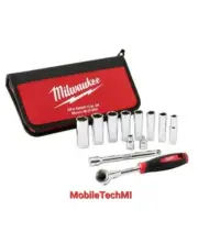 Milwaukee 48-22-9001 Metric 12pc 3/8" Socket Set w/ Case Brand New Fast SHIP