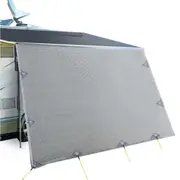 Caravan Privacy Screens Roll Out Awning 4.3X1.95M End Wall Side Sun Shade Screen
