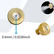 10pcs Brass Misting Nozzle 10/0.6mm Orifice Dia for Cooling System
