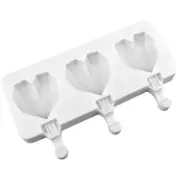 3 DIY Ice Cream Popsicle Icy Pole Maker Silicon Mold Silicone Mould - Love Heart