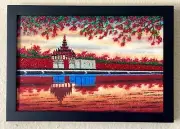 Natural Gems/Gemstone Painting of Myanmar Mandalay Last Royal Palace 2