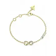 Guess Ladies Endless Dream Gold Crystal Bracelet UBB03270YGL White/Gold